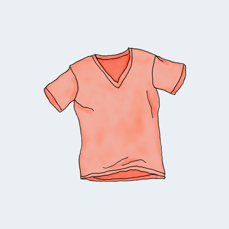 vneck-tee-2.jpg Temsili Ürün - Dummy V-Neck T-Shirt - Red - Görsel 1